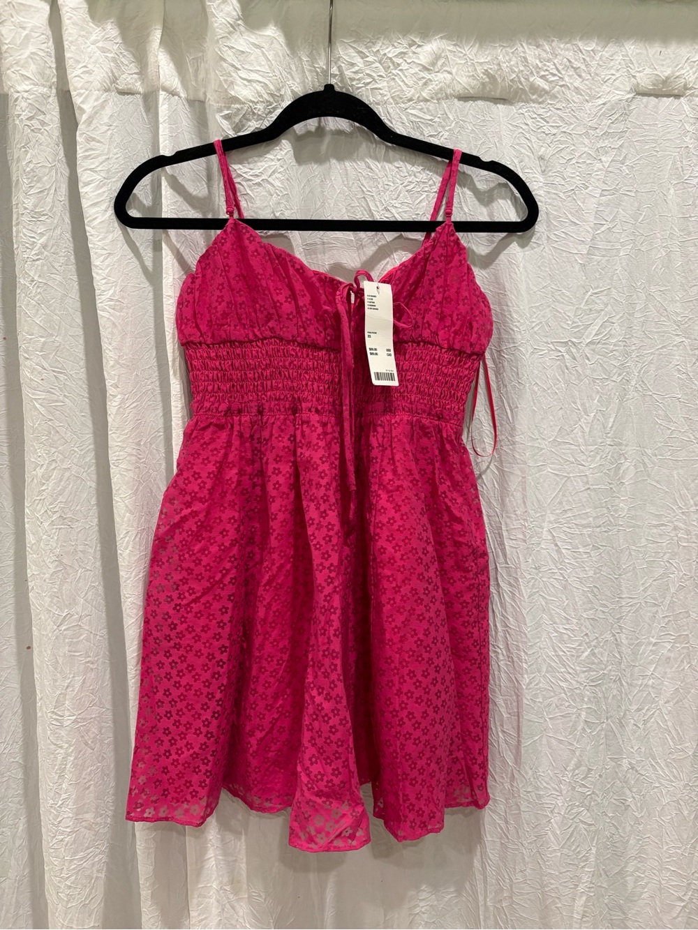 Urban Outfitters Hot Pink Smocked Sundress
